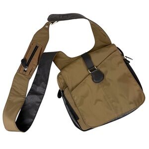 Ameribag New Yorker Messenger Crossbody‎ Travel Bag Taupe Brown
